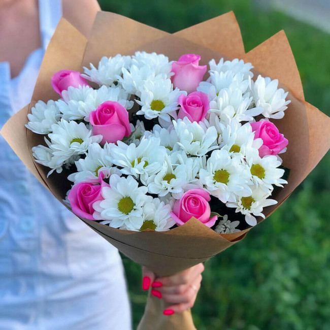 Букет цветов "Момент счастья"